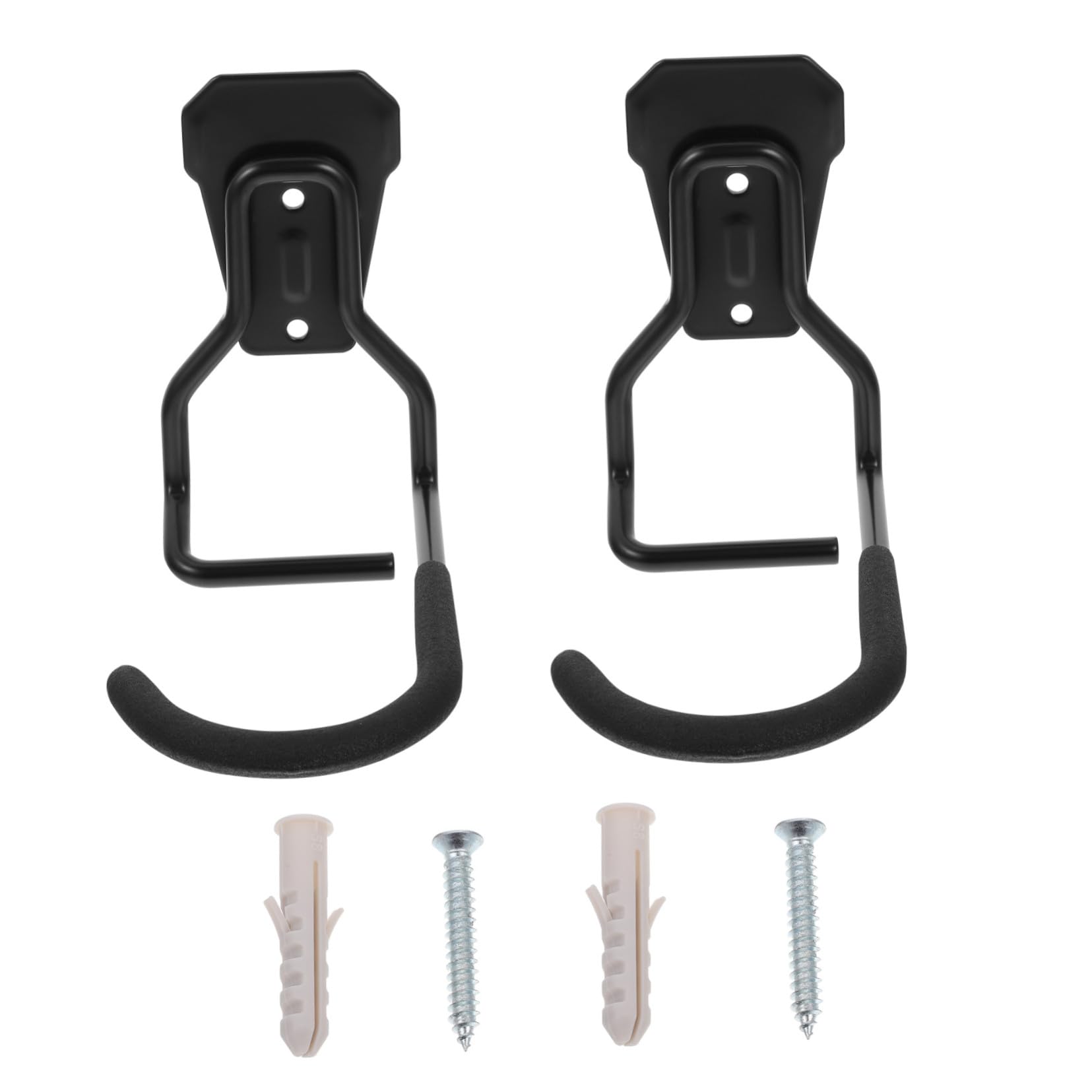 Crochet Mural Vélo Métal Noir | Support Rangement Suspendu Plafond Garage et Attache VTT
