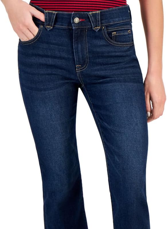 Tommy Hilfiger Women's Waverly Boot-Cut Ankle Jeans (Brianna Wash, 16)