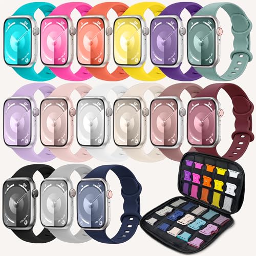 Bracelets sport Apple Watch réglables lot de 15 résistant à la sueur avec boîte de tri