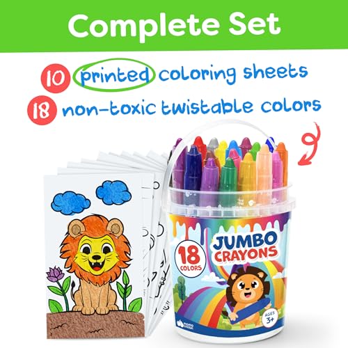 Momo & Nashi CRT-18 Toddler Crayons - 18Pc Large Crayons thumb #1