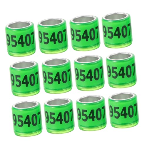 Parliky 50pcs Chicken Bird Leg Rings Pigeon Race Markers Bright Colored Sturdy Aluminum Plastic Easy Identification Marking