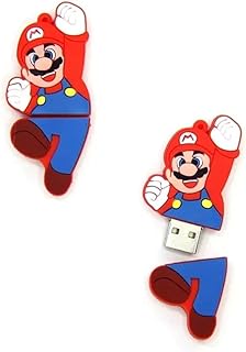 Cartoon Character USB Flash Drive, Fancy Character Design, Red and Blue PVC, Novelty Gaming Storage Device, Silicon Rubber Material, 1Pc, Gifting Pen Drive, Grade A Quality Chips (64, GB)