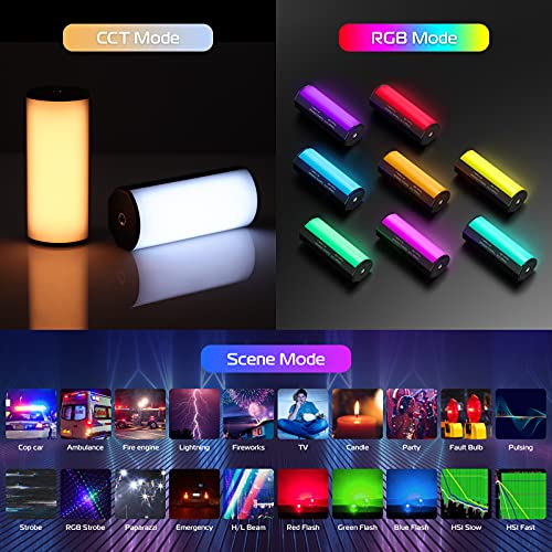 Bastão de luz portátil ULANZI, 360° RGB Luz de vídeo LED para fotografia, 2000mAh Mini Bastão de luz