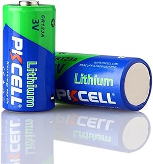 CR123A 3V Lithium Battery 1500mAh 2 Pack, 123 Batteries Lithium, 123A Lithium Batteries 3 Volt High Power, CR123 for High Intensity Flashlight, Home Safety, Security Devices
