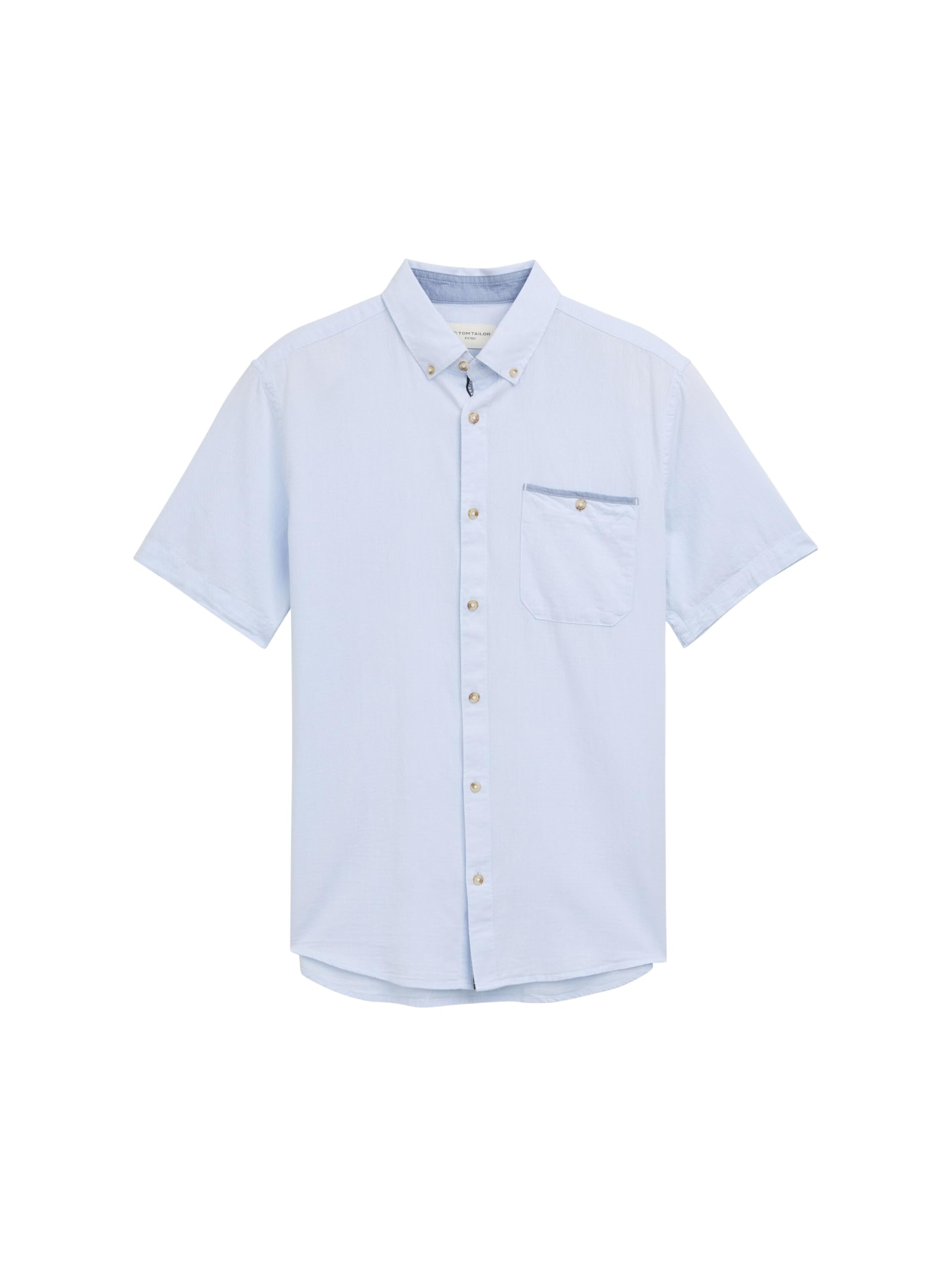 TOM TAILOR Herren Kurzarmhemd mit Brusttasche