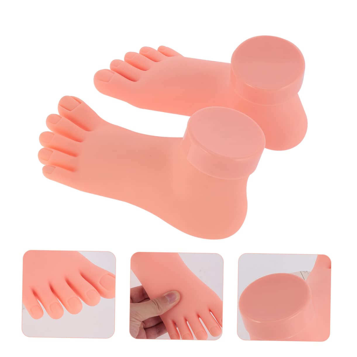 FRCOLOR Alta Elasticità 2 Pezzi per in Gel di Pratica Manicure Leggero Beige per Esercitazione Nail Art Donna e Ragazza