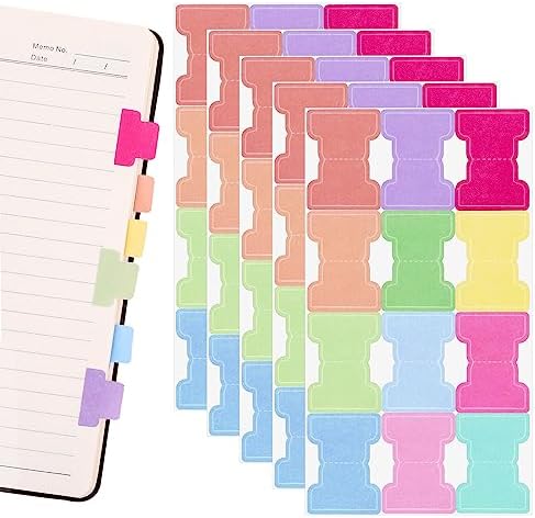 Sticky Index Tabs 60PCS Writable Sticky Notes Flags Paper Blank Monthly ...