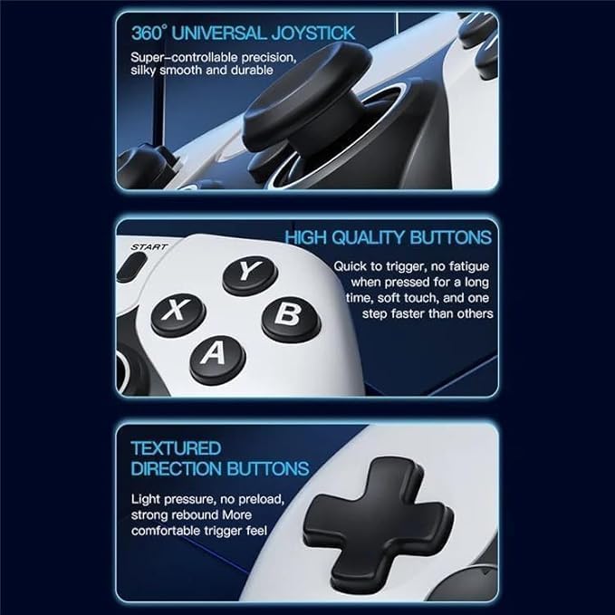 DASHDYNAMO M22 Game Stick Console | 30,000+ Preloaded Modern & Retro Games | 64GB TF Card | 2.4G Wireless Dual Controllers | 1080p HDMI Plug & Play for TV | Supports 52+ Emulators 3