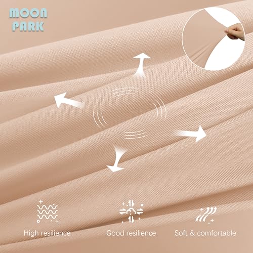 Image of MOON PARK Pregnancy Pillows for Sleeping - U Shaped Full Body Maternity Pillow with Removable Cover - Support for Back, Legs, Belly, HIPS - 65 Inch - Brown - Cooling Cover