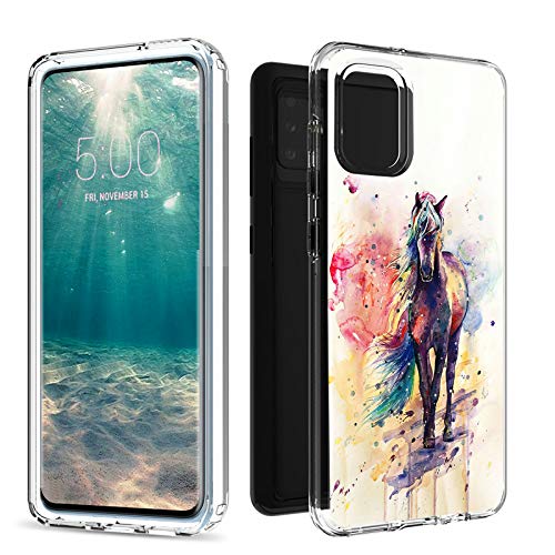 Case for Samsung A71 5G, Slim Samsung A71 Phone Case, Clear Samsung Galaxy A71 5G Case for Women Girls Men, Phone Case Samsung A71 5G, A71 5G Samsung Case w/Design Horse