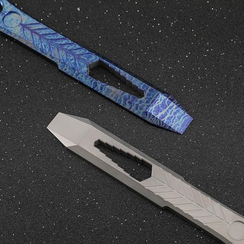 Tire-pied de biche EDC en titane outil compact de poche fini stonewash - 6
