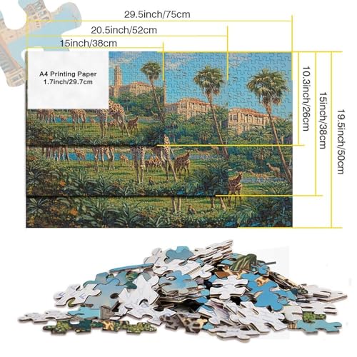 Puzzle de 1000 piezas de jirafa africana en papel de alta calidad para decorar tu salón 5
