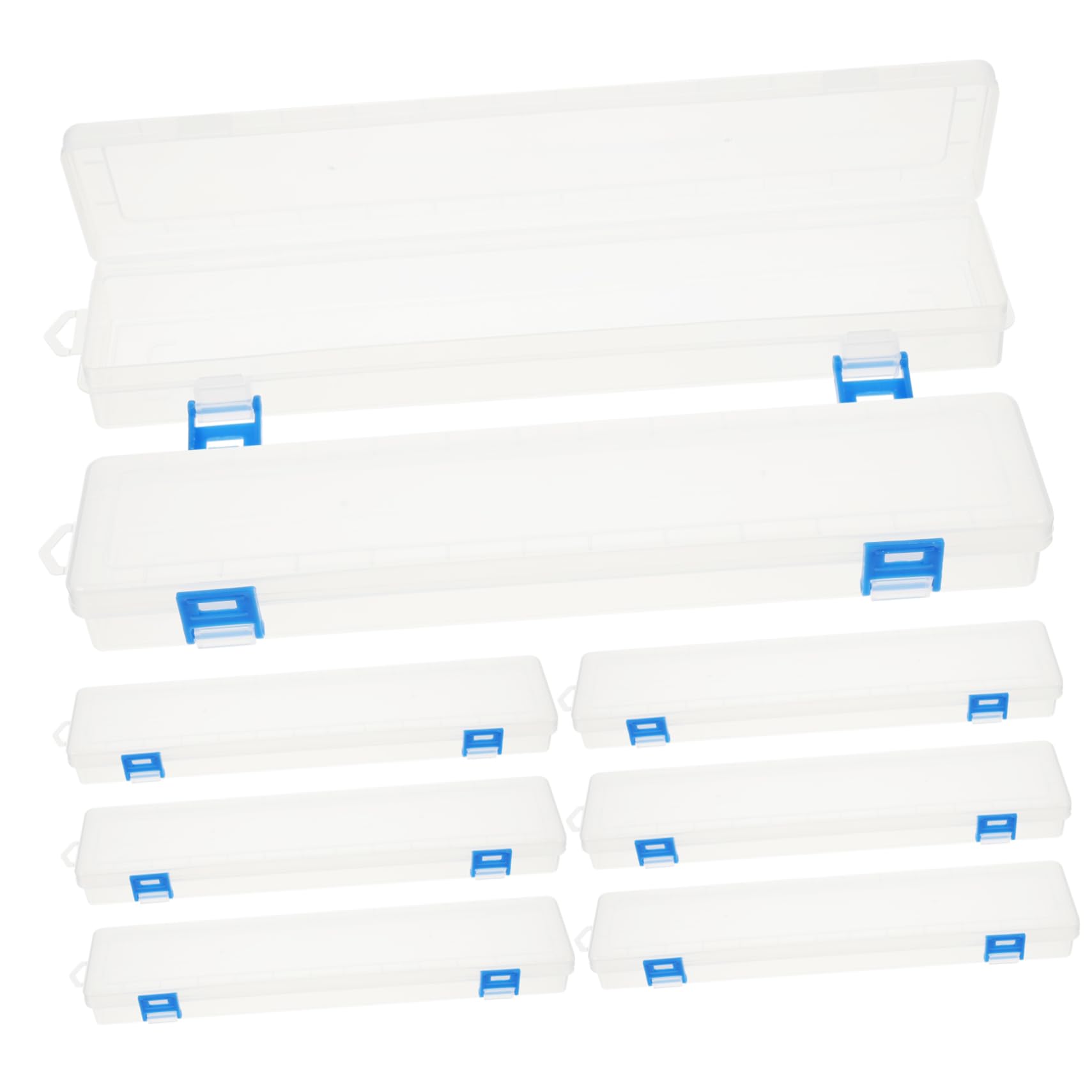 POPETPOP Estuche Portátil Transparente Organizador de Herramientas de Plástico para 8 Pinceles de Pintura Acrílica y Acuarela para Estudiantes y Profesores