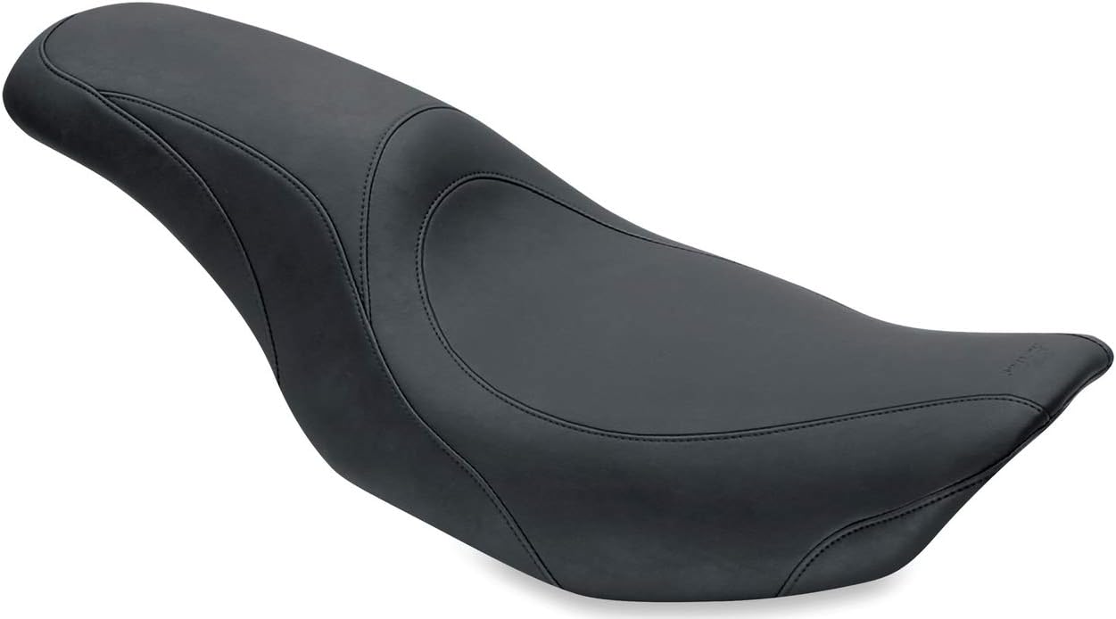 Mustang Motorcycle Seats 76588 Tripper Fastback One-Piece Seat for Harley-Davidson Road King 1997-'07, Street Glide 2006-'07 & Screamin' Eagle 2000-'01 & 2004-'05, Original, Black