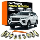 BYSDOPNV 8Pcs LED Plate Bulb Interior Reading Map Light Kit, for Fortuner 2015 2016 2017 2018 2019 2020 2021 2022 2023 2024