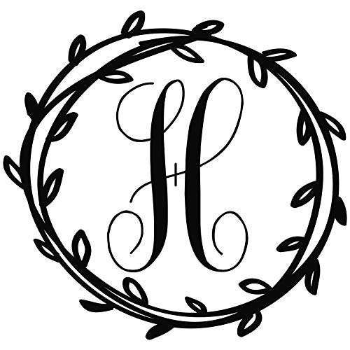 Amazon Com Name Wall Decals Initials Art Farmhouse Decal Rustic Style Wall Decor Wreath Wall Decals Twig Vinyl Stickers Nursery Wall Art Custom Name Wall Decor Personalized Wall Art Se54 Handmade