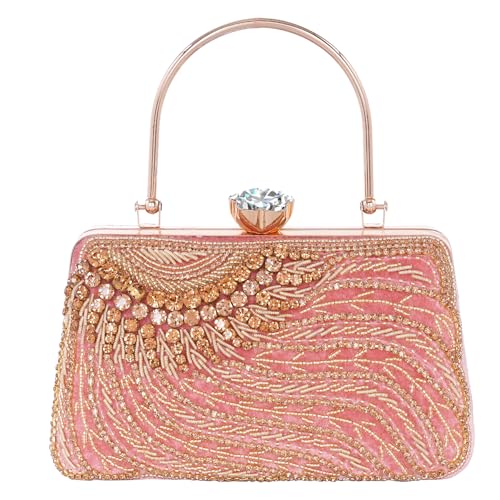 Image of SEA MOUNT Handicraft Hand Embroidered Box Clutch sling Bag Purse for Bridal, Casual, Wedding Bag for Women & Girls