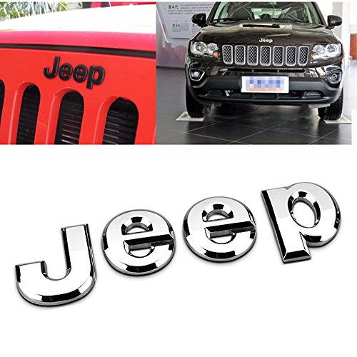 Hanway 3d adhesivo Jeep delantero Capó Emblema para maletero palabras Jeep Logo Capucha cabeza adhesivo Wrangler Grand Cherokee Liberty Brújula
