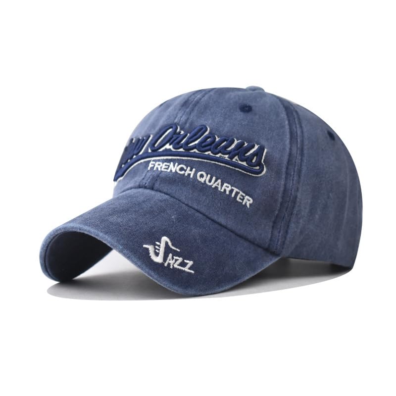 Embroidered Jazz Vintage Washed Baseball Cap miniatura 1