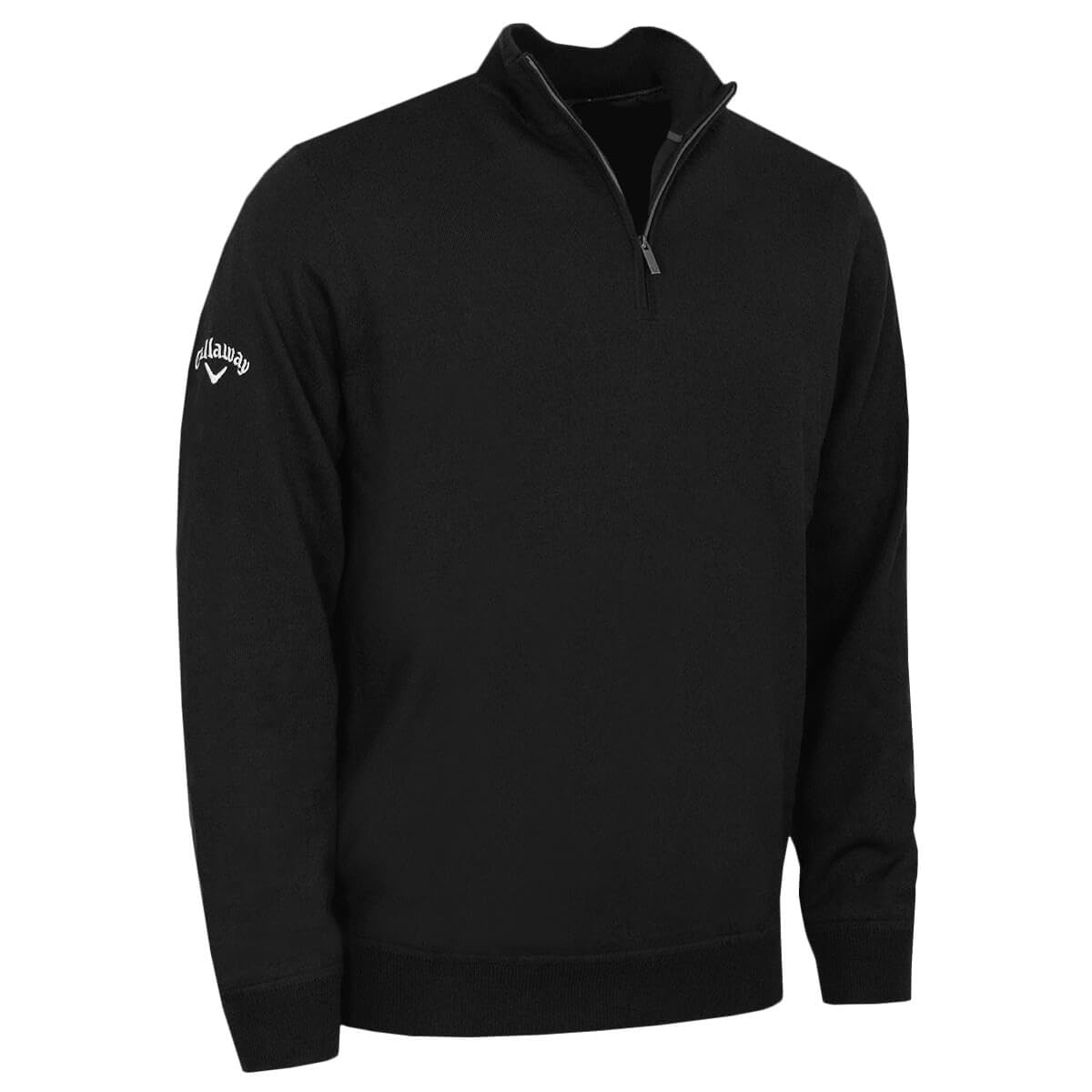 Callaway Golf Mens Windstopper 1/4 Zipped Sweater - Black Ink - XXL