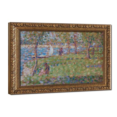 Toile Study for La Grande Jatte Georges Seurat deco murale bureau tableau cadre suspendre 40x61