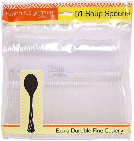 Miniatura 2 de Collection Cuchara de sopa de plástico  Transparente  Paquete de 51 cucharas soperas, 51 unidades