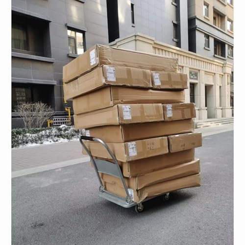 Składany wózek 400 kg Capaci z 4 kołami do transportu domowego i magazynu, przenośny wózek do łatwego załadunku i przenoszenia