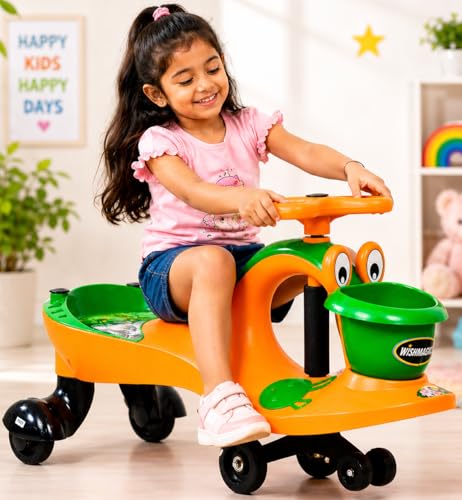 Image of Wishmaster Swing Magic Panda Car for Kids, Twister Ride on, Non Battery Operated Baby Push Rider Without Music & Light | Self-Balancing Twist Steering | Age 2-8 Years