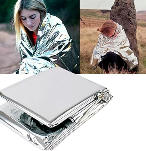 Kit 2 Mantas Cobertor Térmico Aluminizado Isolante Emergência Resgate