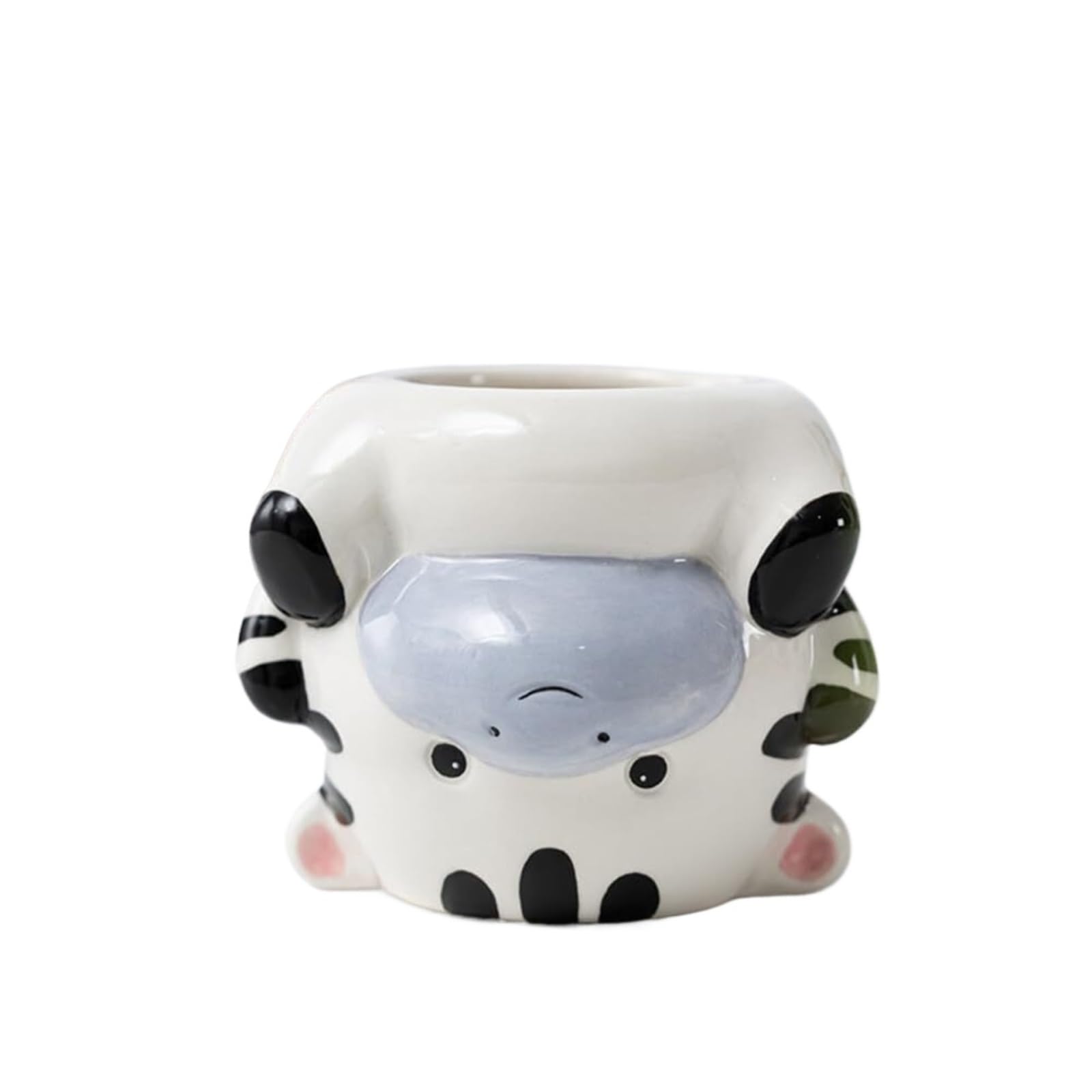 Uway modern Ceramic Flower Pot Simple And Cute Succulent Creative Home Gardening Planter for garden(Zebra)