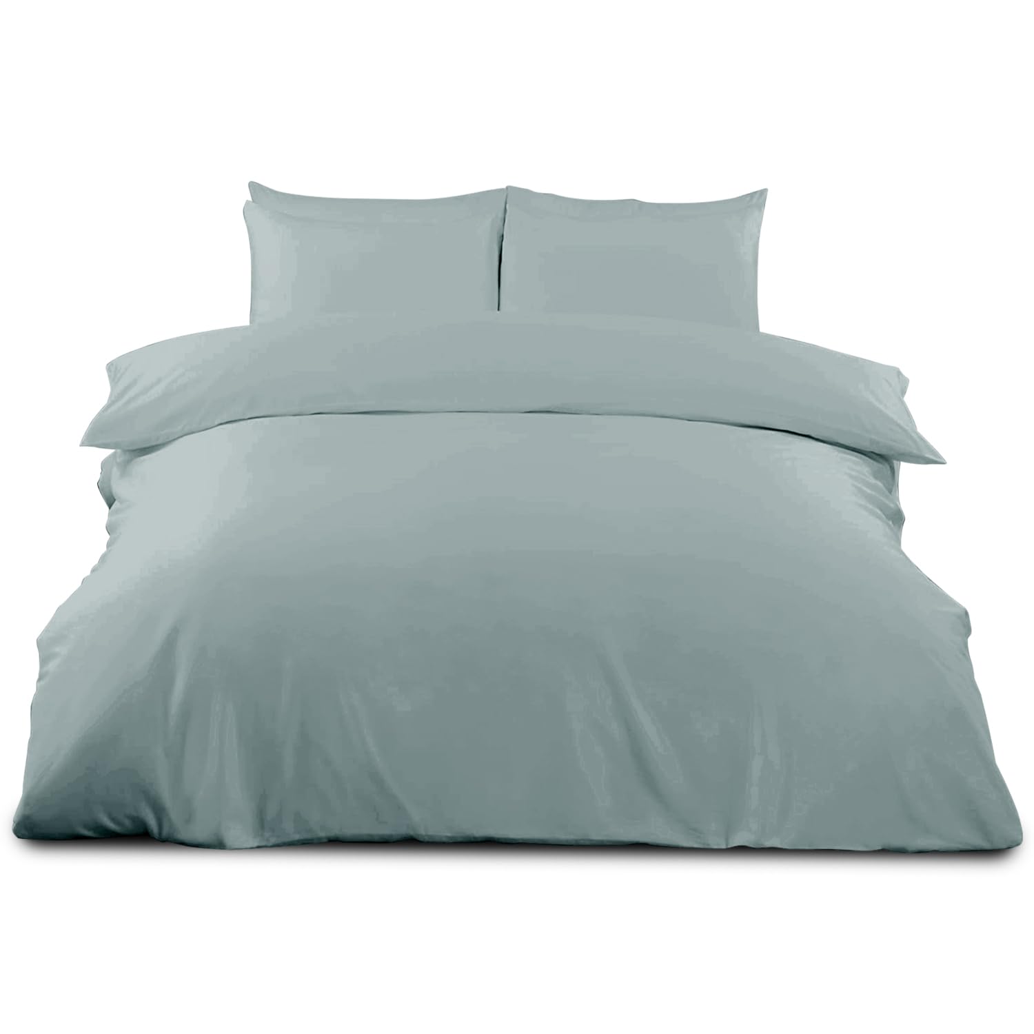 Gc Gaveno Cavailia Duck Egg Plain Polycotton Quilt Set Double, 200X200cm,