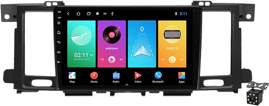 Android 11Autoradio for Nissan Patrol Y62 2010-2020 Car Stereo Radio with Navigation GPS Car Multimedia Player 9" Touch Screen Support Bluetooth/Carplay/Mirror Link/SWC/WiFi