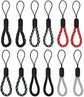 Cobee Finger Lanyard Small Wrist Strap, 12 Pcs Adjust Finger Wrist Neck Lanyards Nylon Finger Strap Portable Finger Lanyard Hand Strap for Mobile Phone, Camera, Keys, USB Flash Drives(4.72inch)