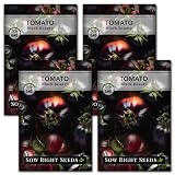 Sow Right Seeds- Black Beauty Tomato Seed for Planting Vegetable Garden 4pk