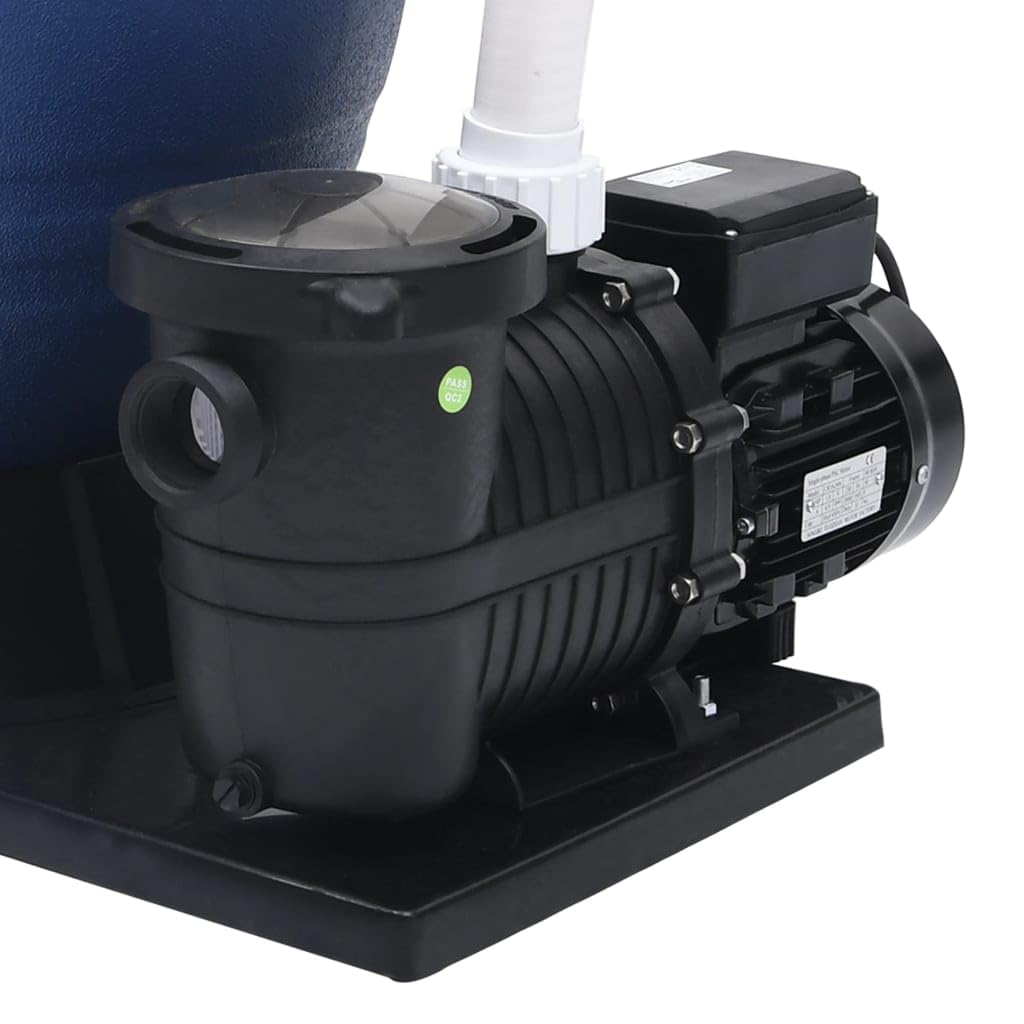 Filtro de arena con válvula de 7 vías y bomba autocebante, caudal de 18 m³/h, presión máxima de trabajo de 3,5 bar, para mangueras de 32/38 mm, incluye 50 kg de arena de filtro (no incluida)