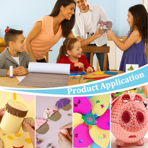 BENECREAT 2M Wellpapperolle 35cm Breites B Wellen Versandwellpappe Strapazierfähiges Geschenkpapier Zum Verpacken von Weihnachtsgeschenken Aufbewahren Versenden Basteln (Weiß)