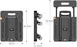 Folding Hand Truck 500 lbs Capacity, JUXANOS 360° Rotating Wheel Folding Trolley Luggage Cart Platform Cart for Luggage, Travel, Shopping, Auto, Moving and Office Use