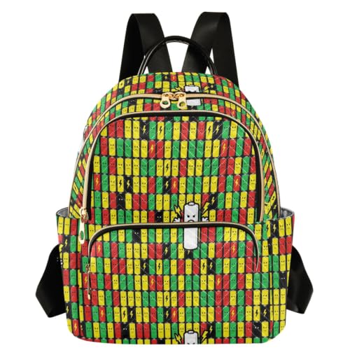 Mochila pequeña para mujer con 3 bolsillos con cremallera y poliéster con costuras suaves