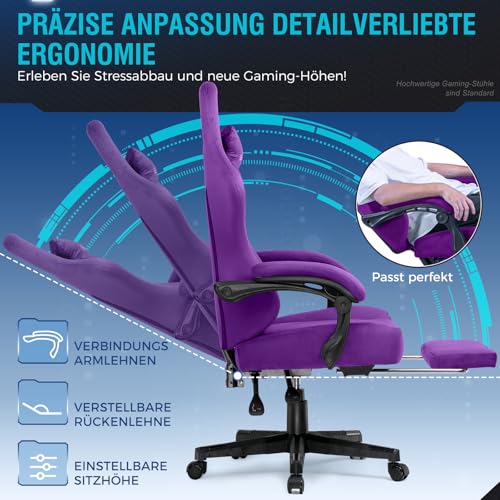 GTPLAYER Gaming Stuhl,Atmungsaktiver Bürostuhl,bürostuhl ergonomisch, Hochwertiger - Stoff,Ergonomischer PC Stuhl… – Ansicht 2