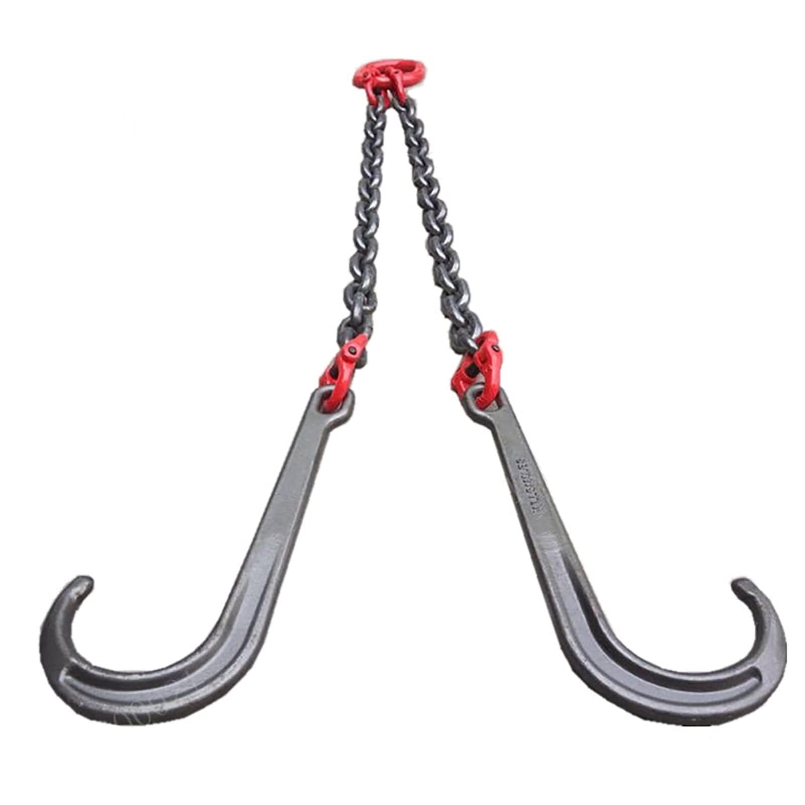 GUODDM Obstacle car 42 Inchs Long Shank J Hook Tow Chain, Heavy Duty Recovery Tow Chain, Towing Bridle With 15 Inch And 4 Inch J Hooks And Alloy T Hooks Breakdown car(5T)
