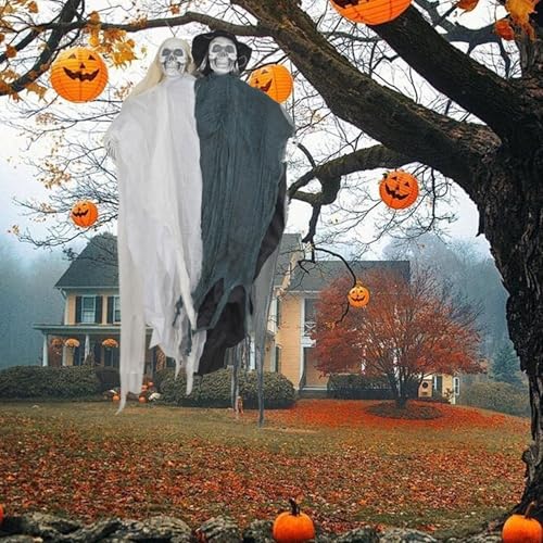 Décorations fantômes Halloween et mariés squelettes pour jardin - 2