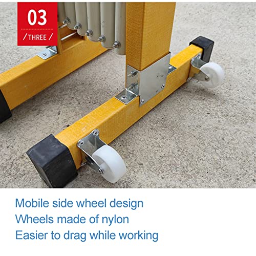 Barrière de circulation pliable jaune et noir extensible de 2m pour route - 7