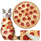 Cat Wrap for Cutting Nails, Tortilla Blanket Pet Supplies Cat Washing Bag, Burrito Blanket Cat Restraint for Nail Clipping, Multifunctional Pet Tool Gifts for Cat Lovers (L (within 14lbs), Pizza)