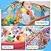 JRFOO Colorful Ball Pit Balls 100pcs for Kids, BPA & Phthalate Free, Crush Proof and Non-Toxic, Plastic Balls for Ball Pit with Reusable Net Bag - Perfect for Play Tents & Parties