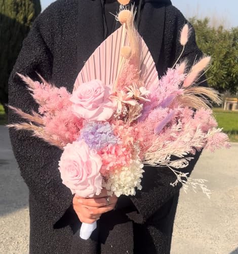 Bouquet fleurs sèche baby pink | Déco florale pastel et fleurs durables