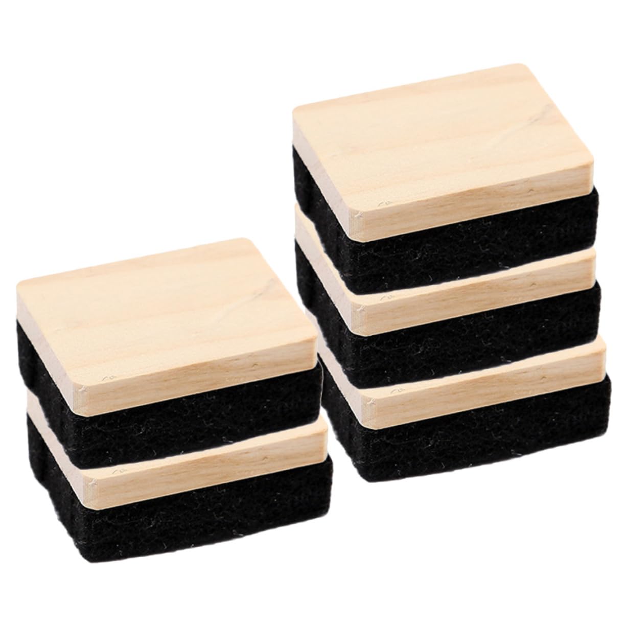 Uonlytech 5 Sätze Holz Tafelradierer Aus Filz Multifunktionale Staubfreie Tafelwischer Für Klassenzimmer Und Büro Sicher Und Schonend Für Kreidetafeln Reinigungswerkzeug 5 Stücke * 5