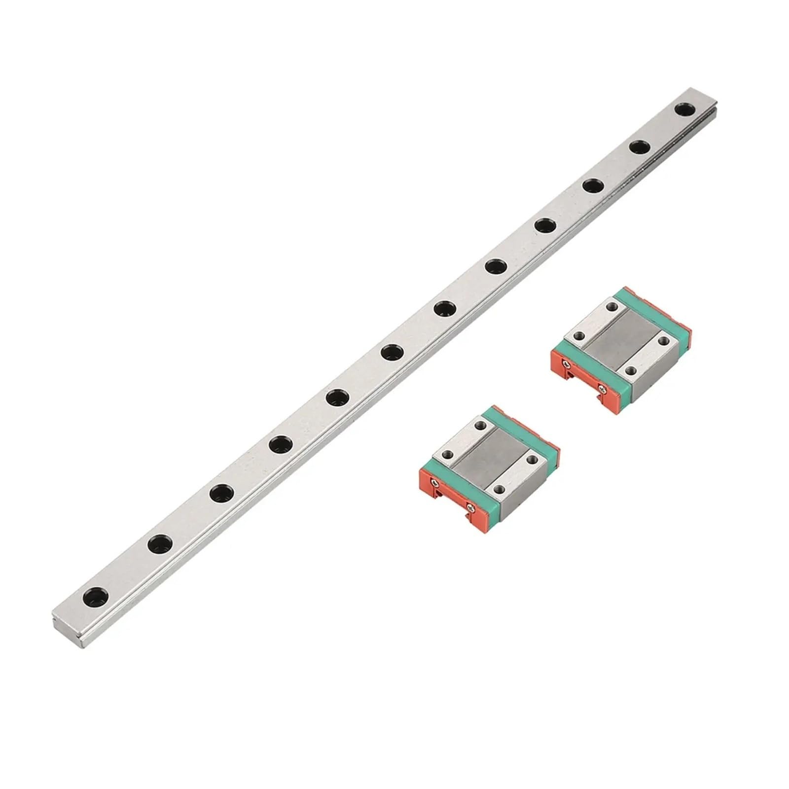 Guía en miniatura de 12 mm y acabado rectificado con dos bloques MGN12B integrados