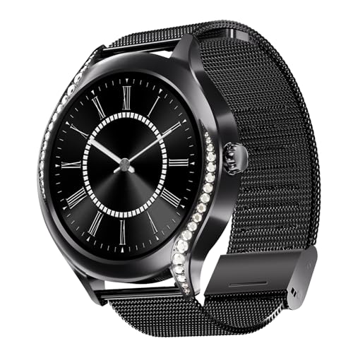 Image of Boat Enigma Gem Women's Luxury Smart Watch w / 1.19 inch (3.02cm) AMOLED Display, Emergency SOS Live Location Sharing, Female Wellness, Watch Face Studio, BT Calling, Watch for Woman (Metallic Black)