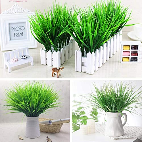 Ageomet 14 Bundles Fake Plants Outdoor, Artificial Grass, Uv Resistant Fake Bushes Plastic Artificial Greenery Shrubs, Faux Greenery For House Garden Patio Front Porch Indoor Decor #TOP6