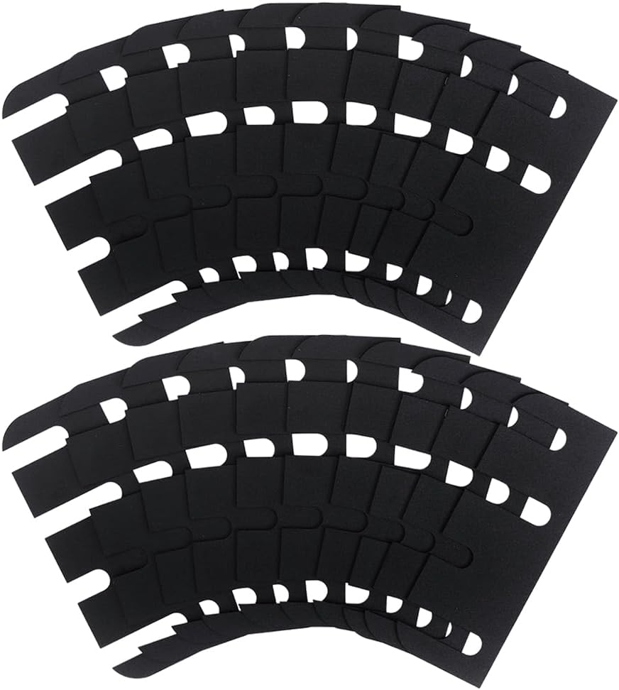 20 PCS Door Hinge Shims 4 Inch Black Plastic Hinge Repair Shims 1mm Thick Door Alignment Plates for Home Office Apartment Residential Commercial Doors Fix Air Leaks Noise Reduction